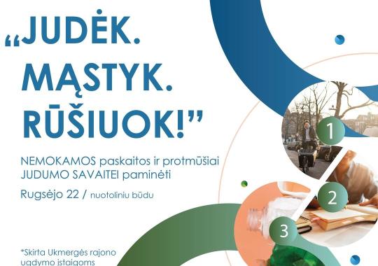 Edukacijos „Judėk. Mąstyk. Rūšiuok!”