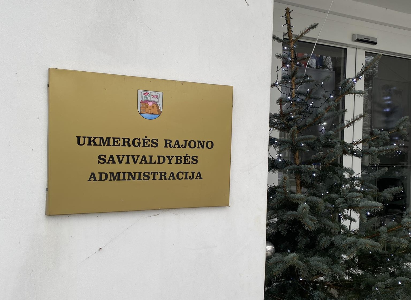 Lentelė su užrašu Ukmergės rajono savivaldybės administracija