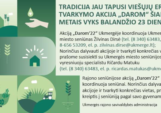 „Darom‘22“ vyks balandžio 23 dieną