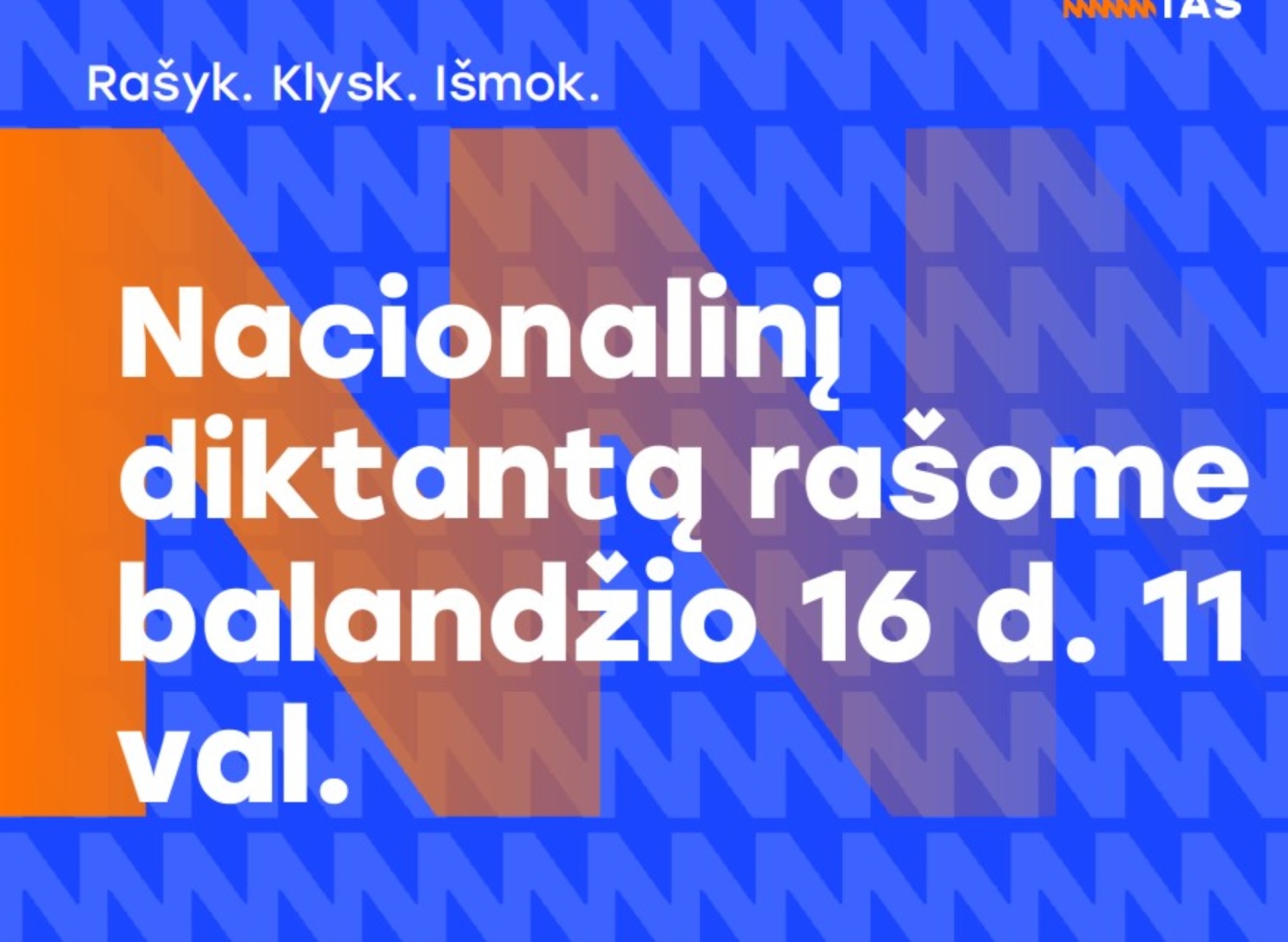 Kviečiame dalyvauti Nacionaliniame diktante