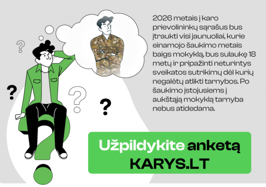 Svarbi informacija 17-mečiams