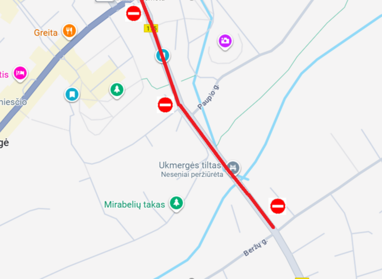 Kelioms valandoms bus visiškai uždarytas eismas pagrindiniu Ukmergės miesto tiltu