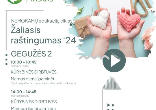 Nuotolinių edukacijų ciklas „Žaliasis...