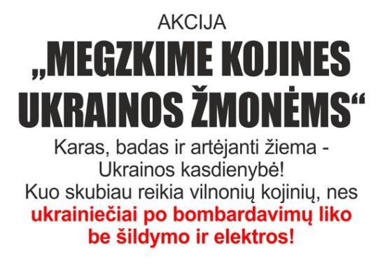 Paramos akcija „Numegzkite kojines...
