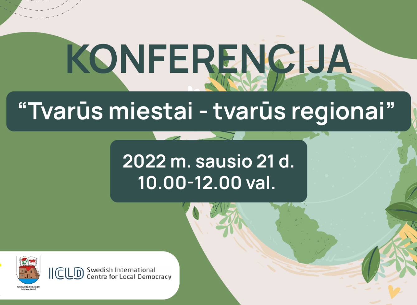 Kvietimas į konferenciją „Tvarūs miestai - tvarūs regionai”