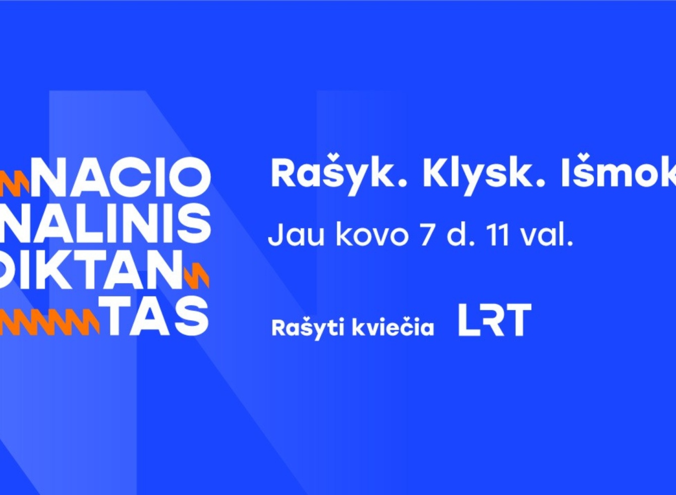 Kviečiame rašyti Nacionalinį diktantą: Rašyk. Klysk. Išmok