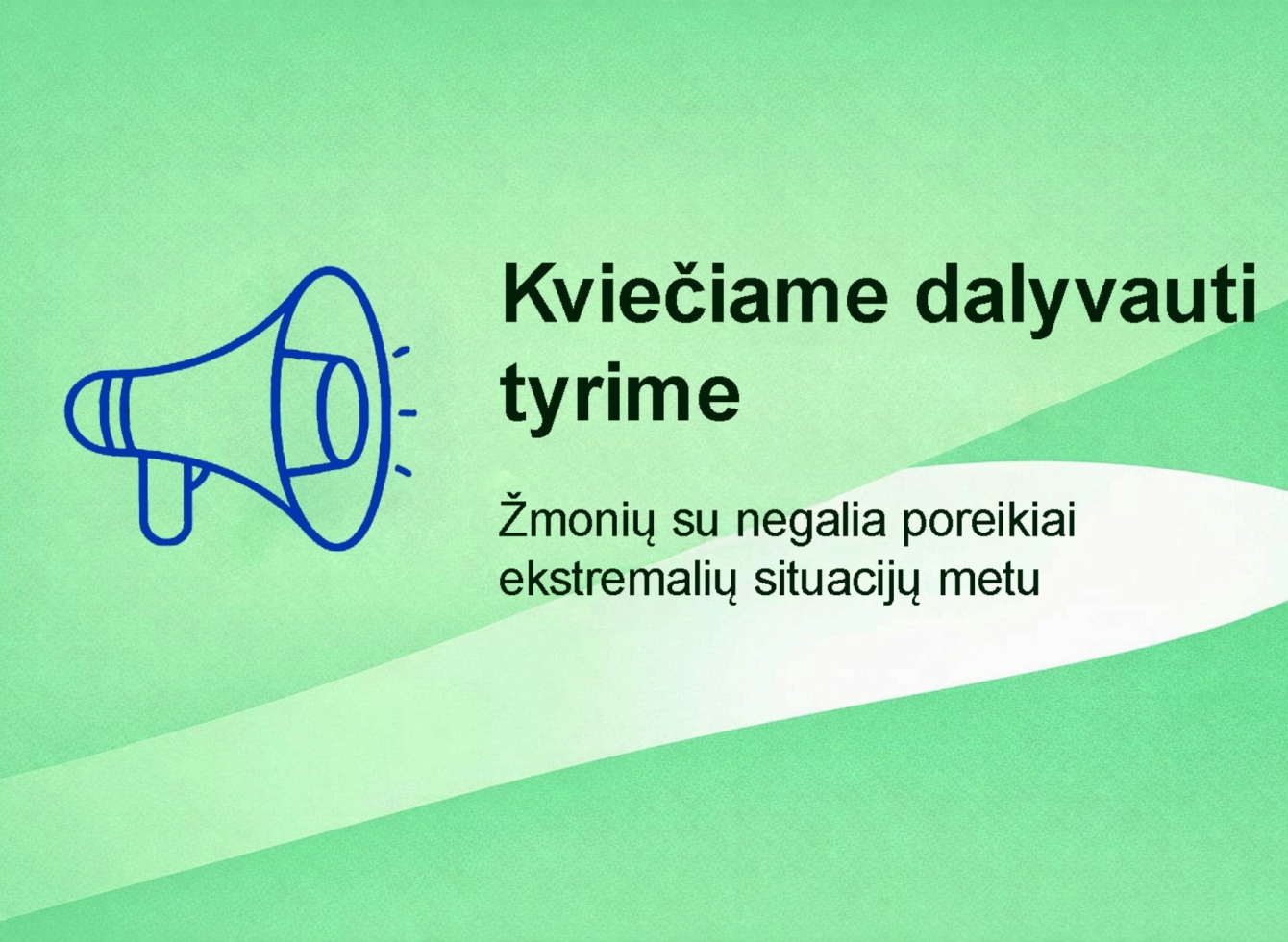 Kviečiame užpildyti anketą, skirtą išsiaiškinti, kaip žmonės su negalia yra pasiruošę ekstremalioms situacijoms