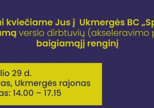 Ukmergės BC „Spiečius“ verslo...