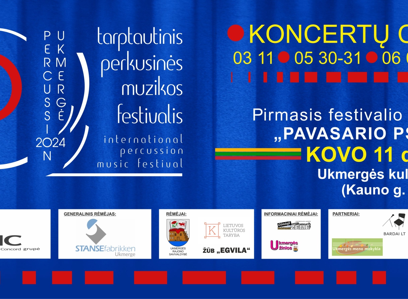 Tarptautinio perkusinės muzikos festivalio „Percussion Ukmergė 2024“ Koncertų ciklas