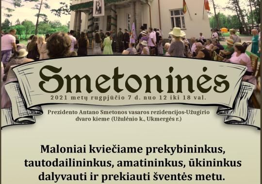 Kviečiame prekiauti Smetoninių šventėje