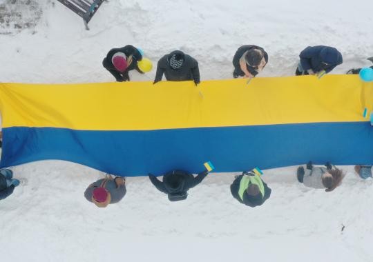 Akimirkos iš ukrainiečių palaikymo...