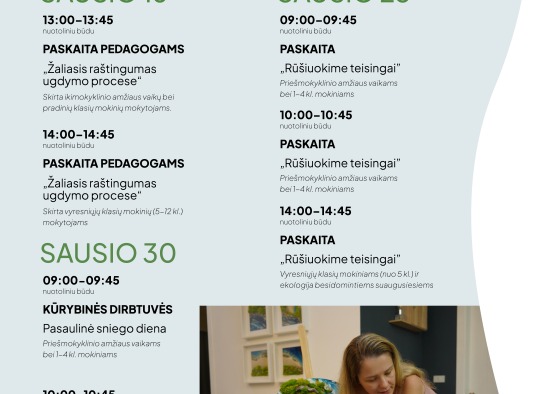 Nemokamos nuotolinės edukacijos „Žaliasis raštingumas“
