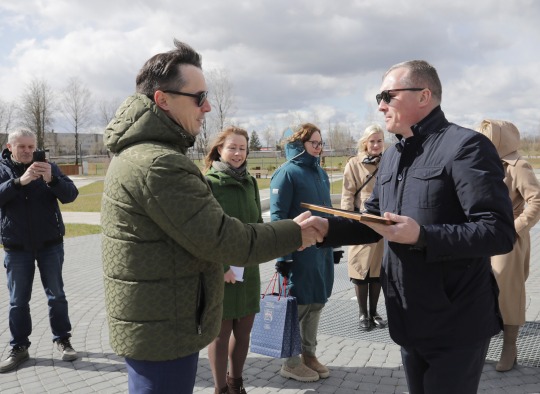 Naujų parko miniatiūrų pristatymo akimirkos