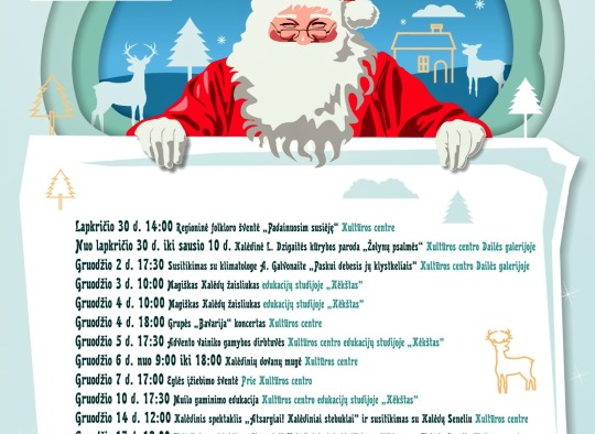 Gruodžio mėnesio renginiai Ukmergėje ir rajone