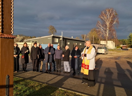 Paminklo pašventinimo ceremonijos akimirkos