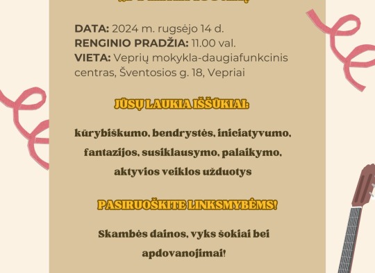 Rugsėjo mėnesio renginiai Ukmergėje ir rajone