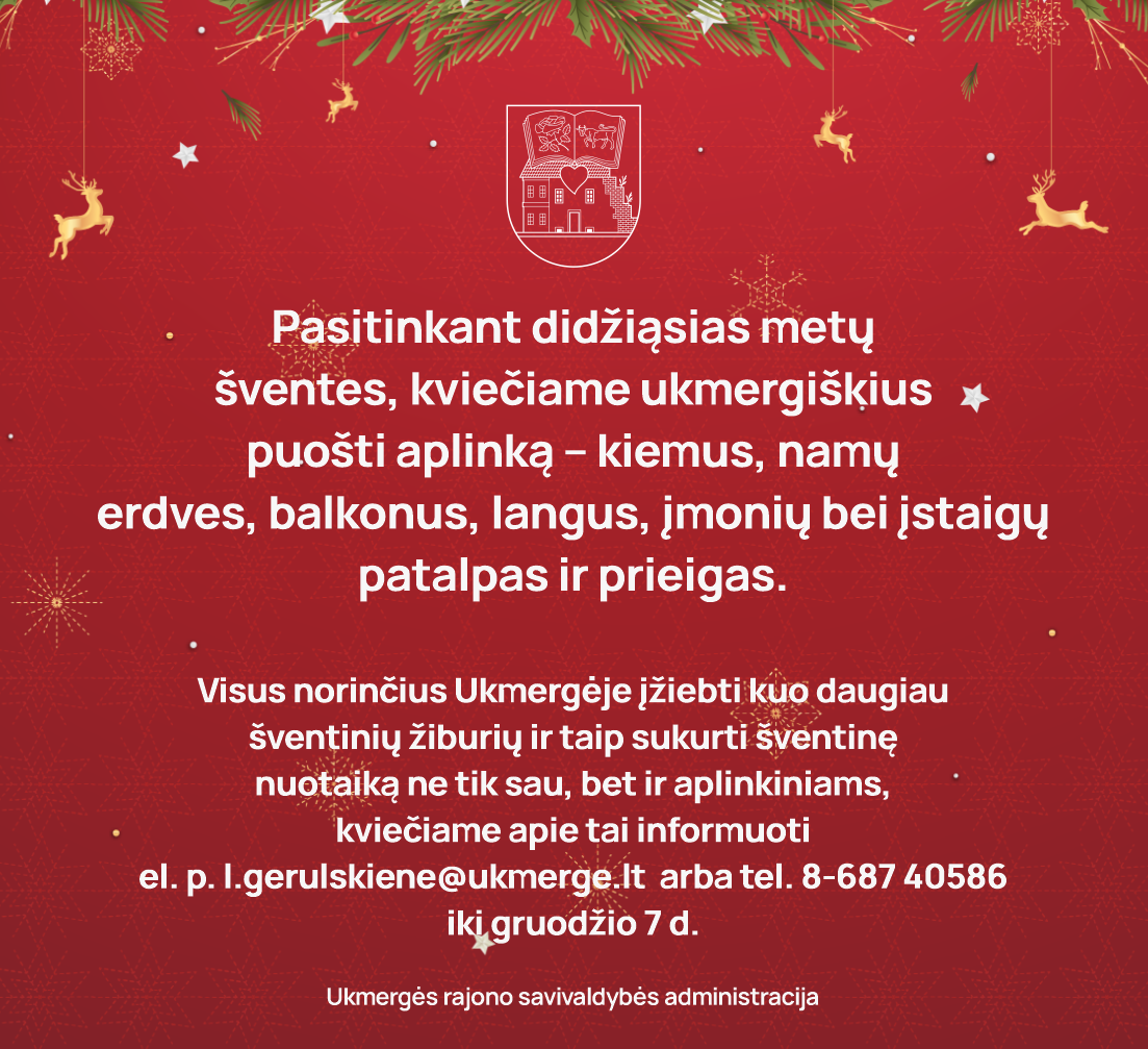 Kvietimas pasipuošti laukiant švenčių
