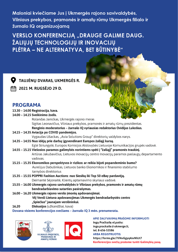 Kvietimas į kasmetinę verslo konferenciją Taujėnų dvare, Ukmergės raj.