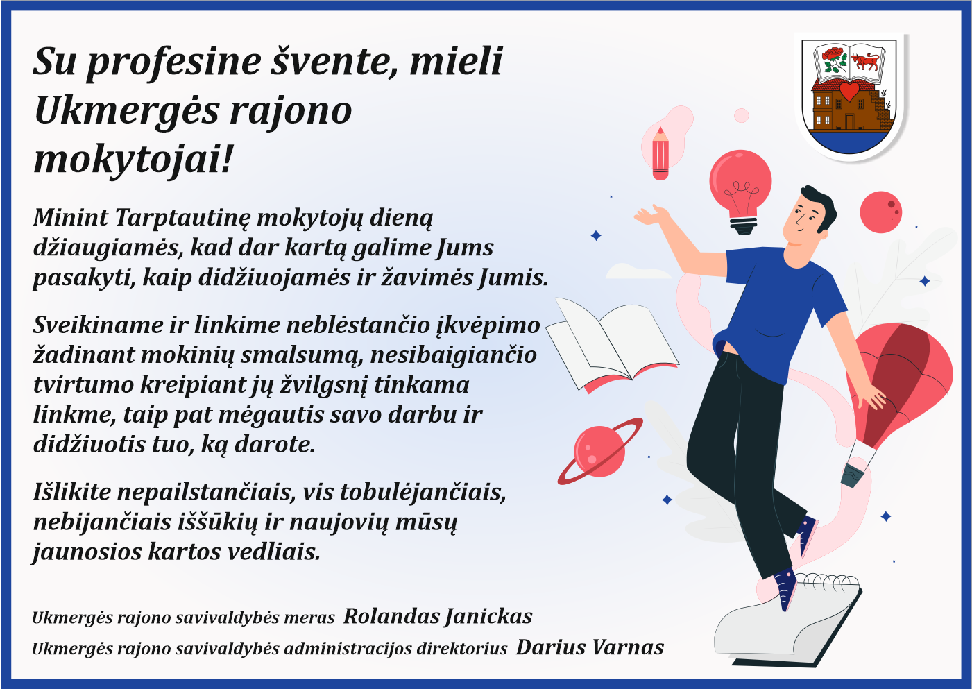 Sveikinimas mokytojams